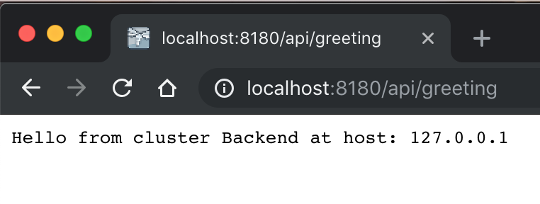Figure 3-8 Successful backend